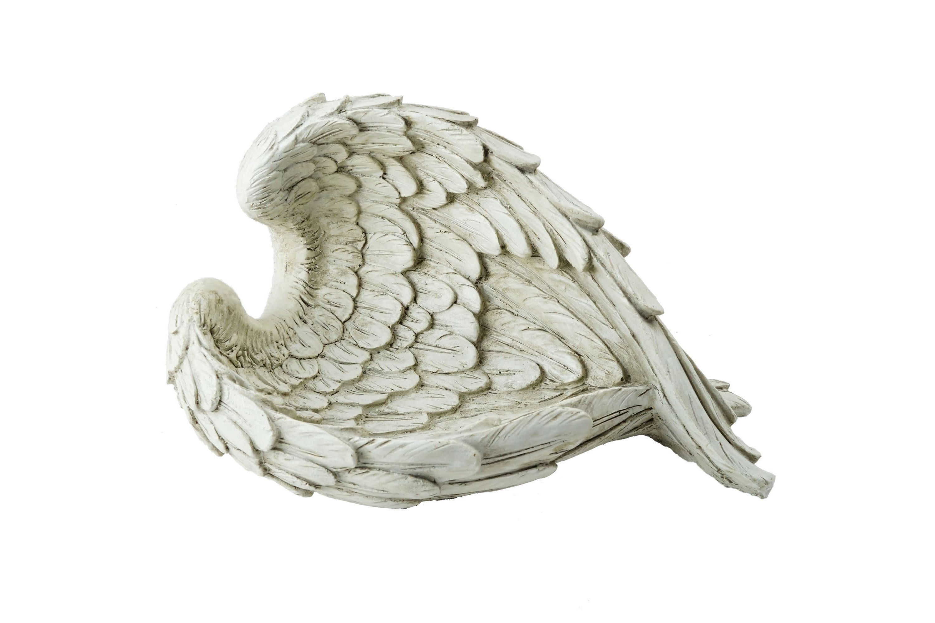10.75" Weathered Angel Wings Outdoor Garden Statue