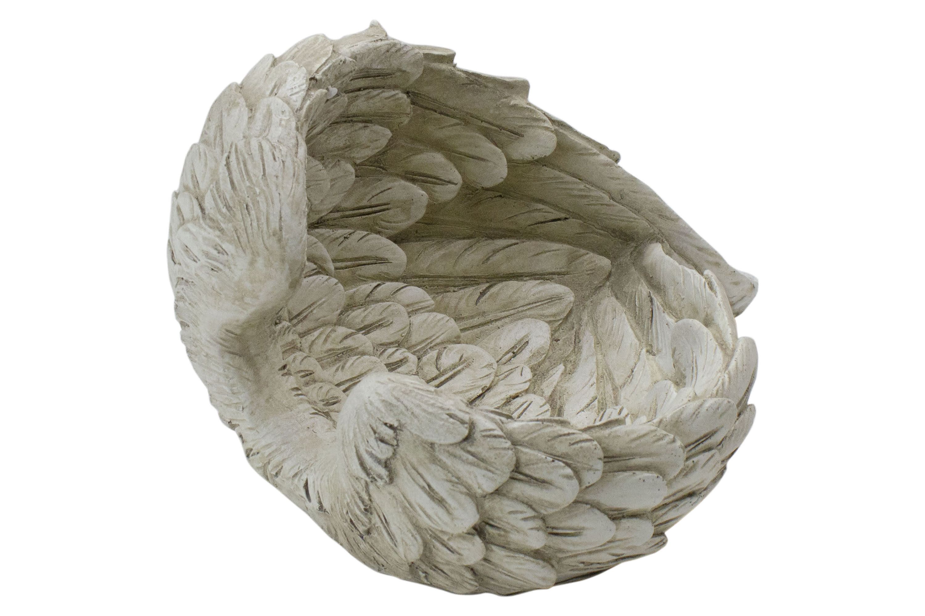 10.75" Weathered Angel Wings Outdoor Garden Statue