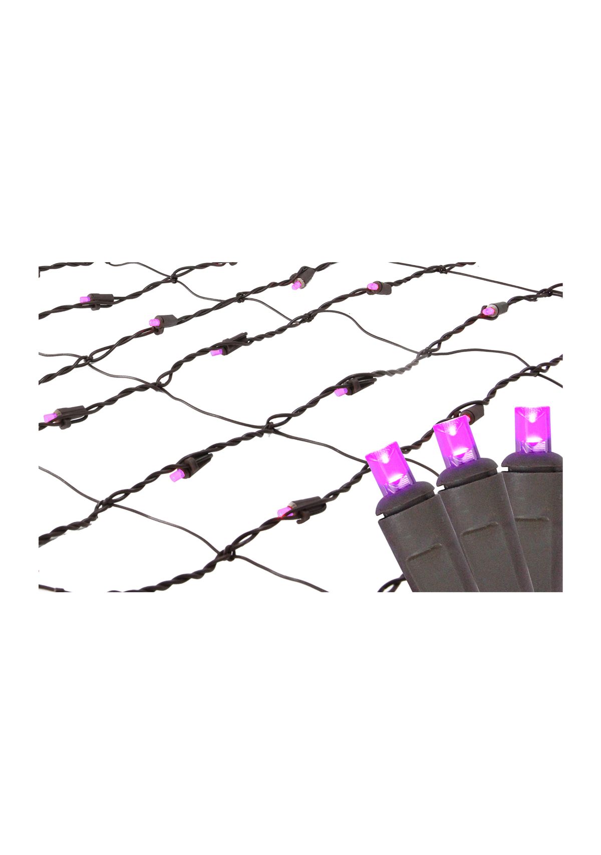2 x 8 Pink LED Net Style Tree Trunk Wrap Christmas Net Lights - Brown Wire