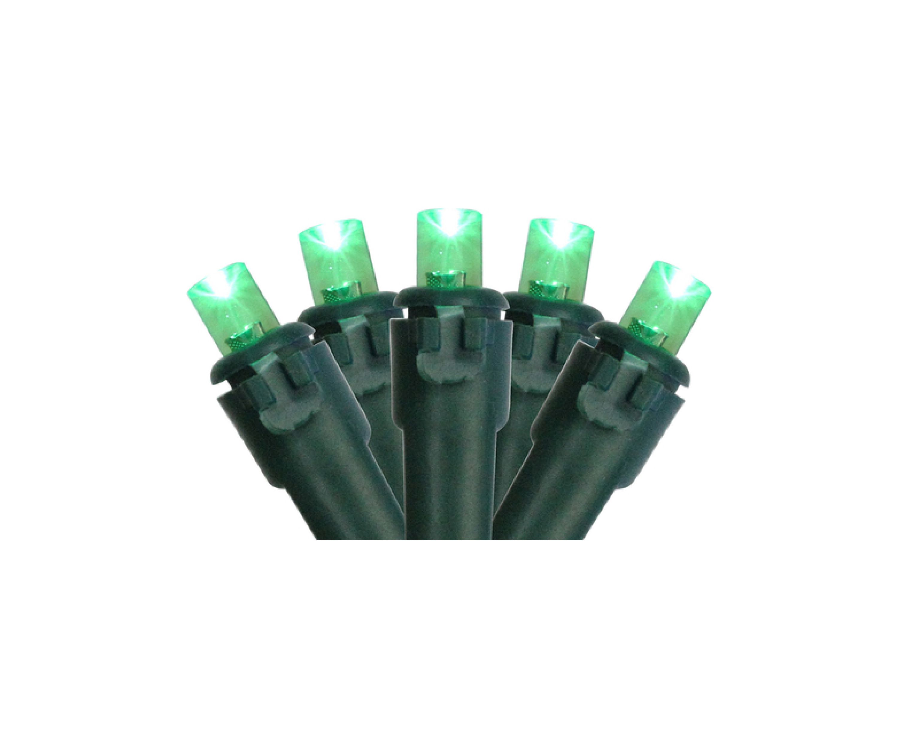 4 x 6 Green LED Wide Angle Christmas Net Lights - Green Wire