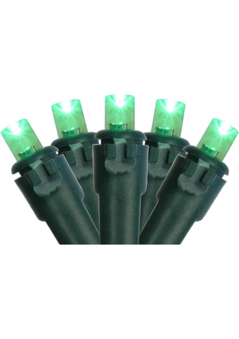 4 x 6 Green LED Wide Angle Christmas Net Lights - Green Wire