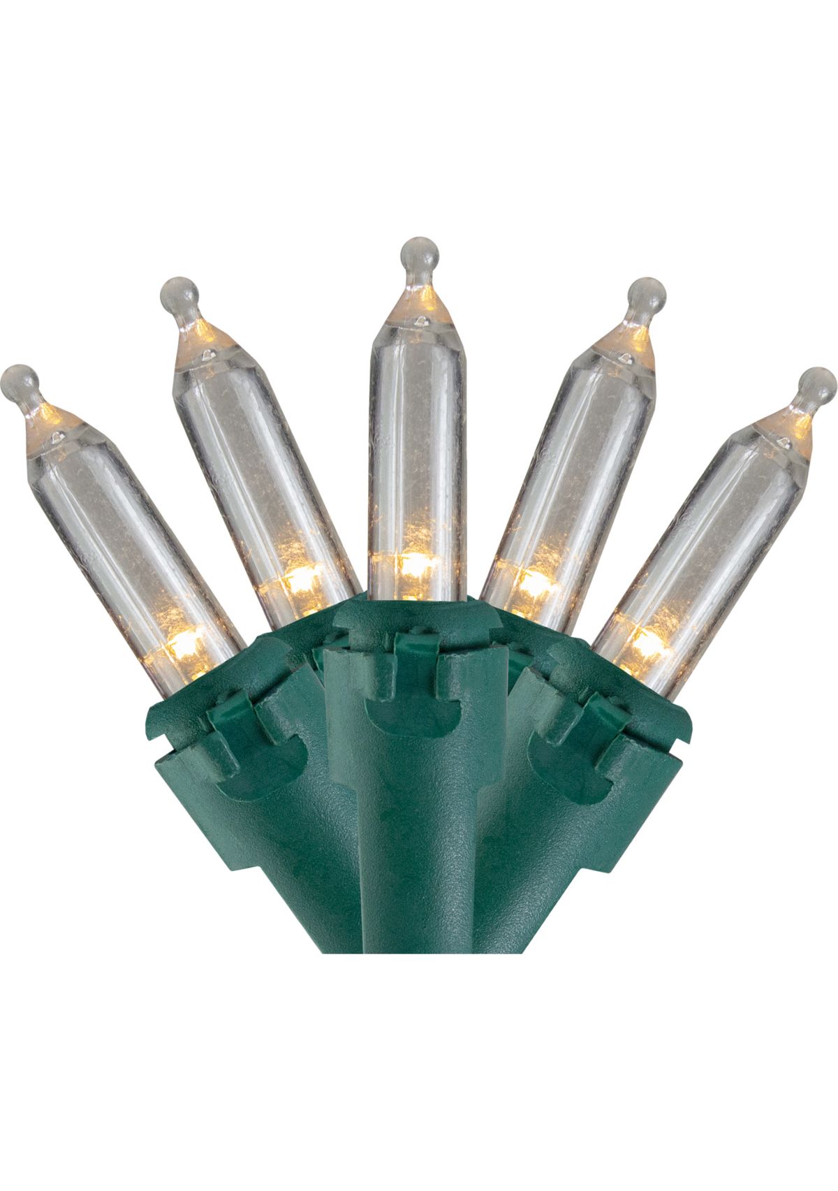 100-Count Warm White LED Mini Christmas Lights  33ft Green Wire