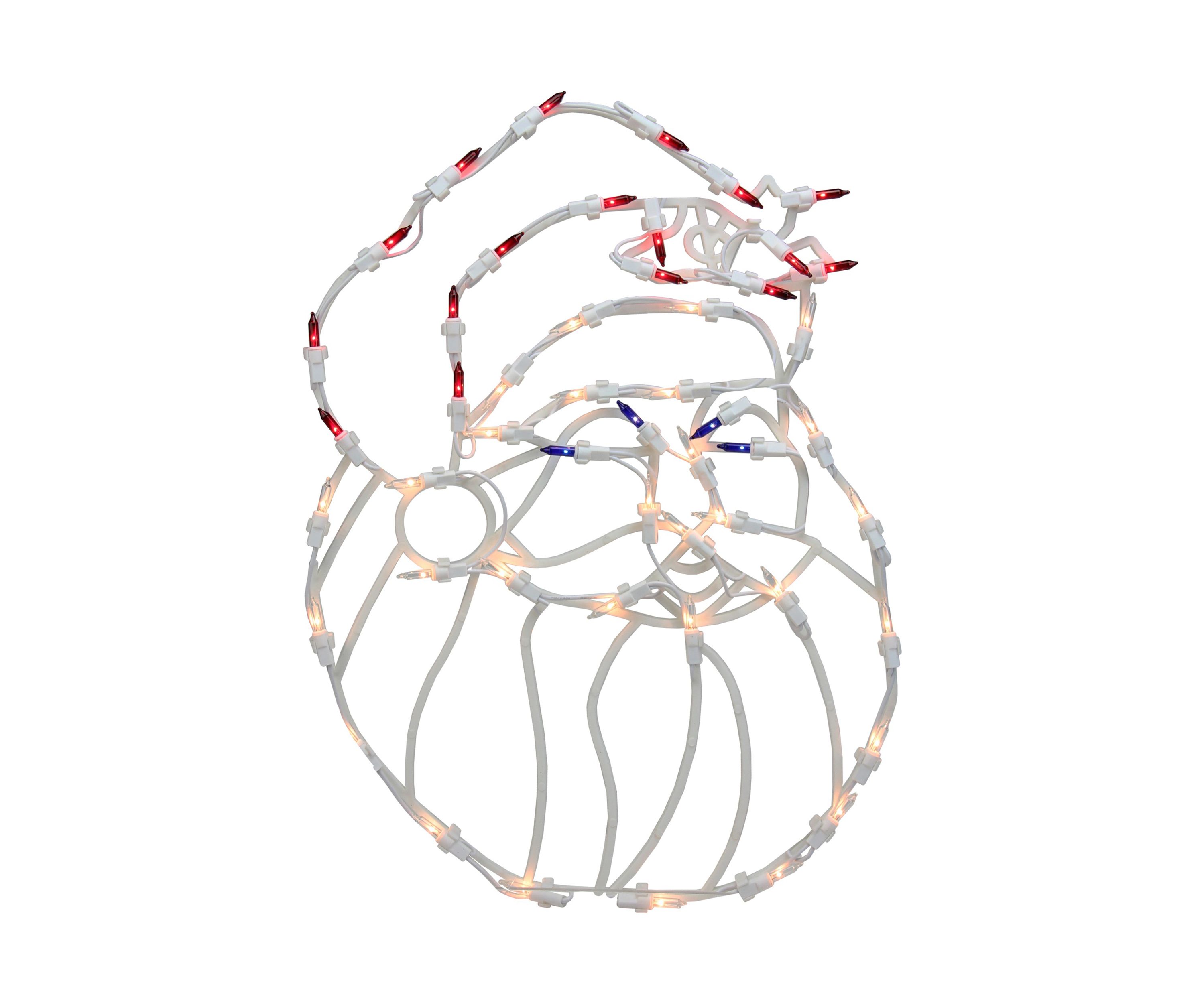 18Inch Lighted Santa Claus Christmas Window Silhouette Decoration