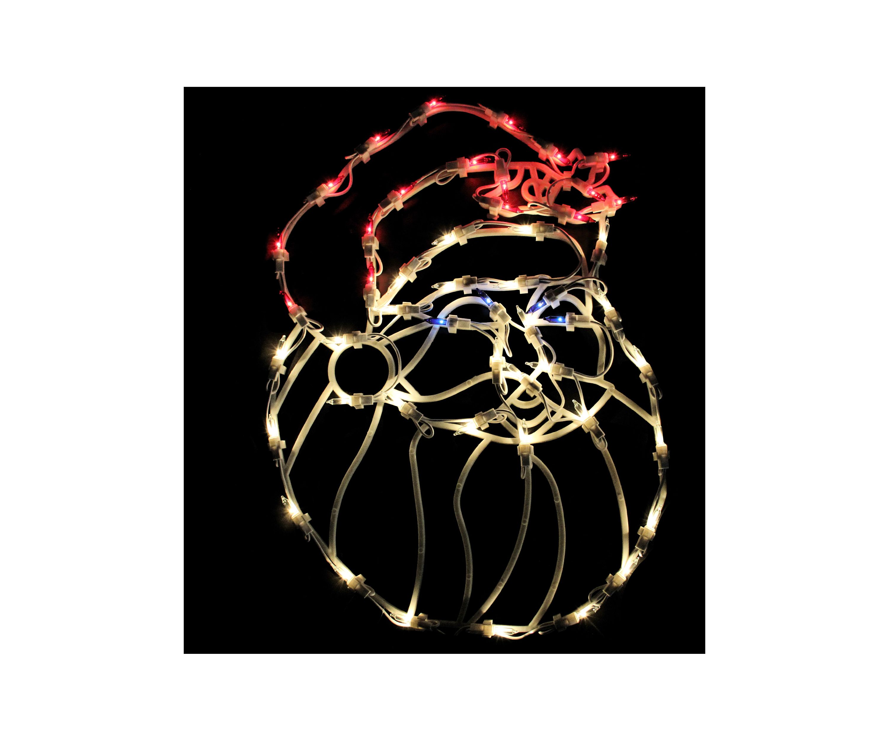 18Inch Lighted Santa Claus Christmas Window Silhouette Decoration