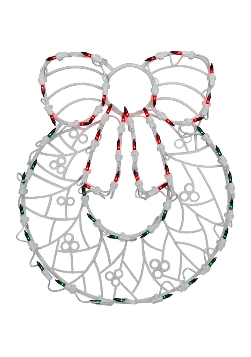 16Inch Lighted Wreath Christmas Window Silhouette Decoration