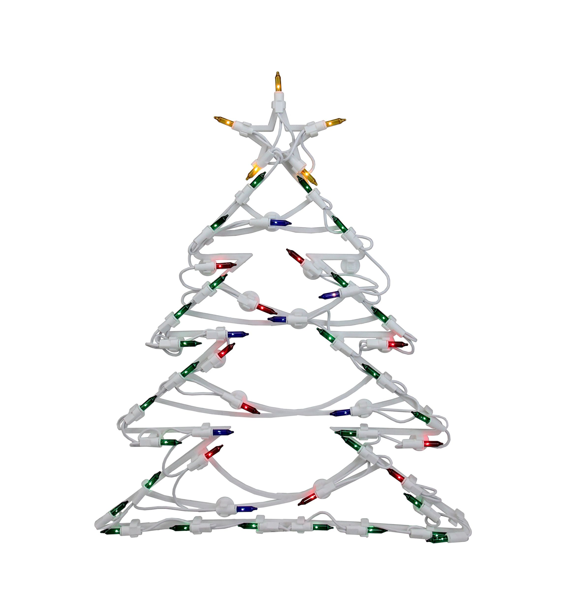 15.5Inch LED Lighted Christmas Tree Window Silhouette Decoration