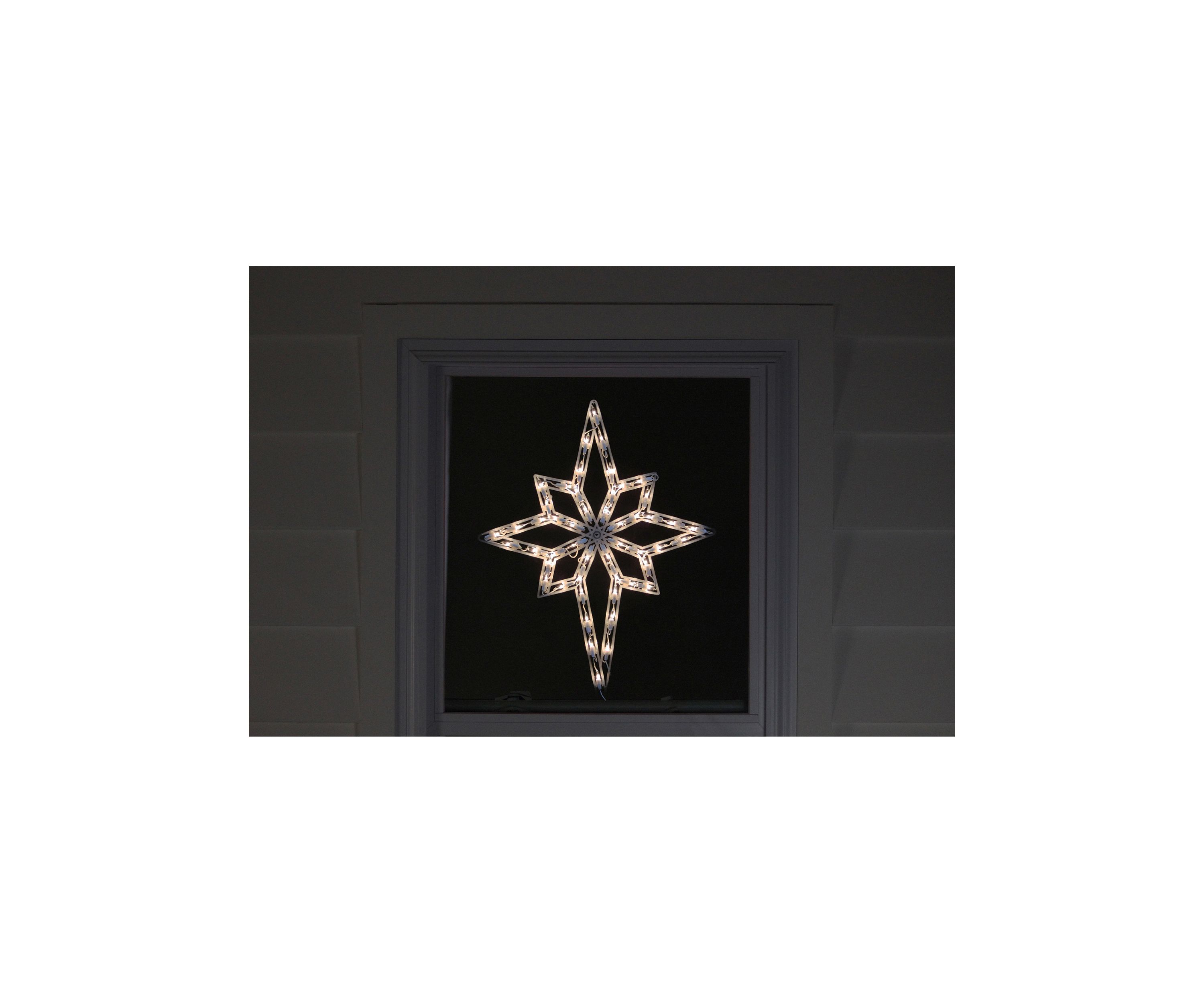 18Inch Lighted Star of Bethlehem Christmas Window Silhouette Decoration