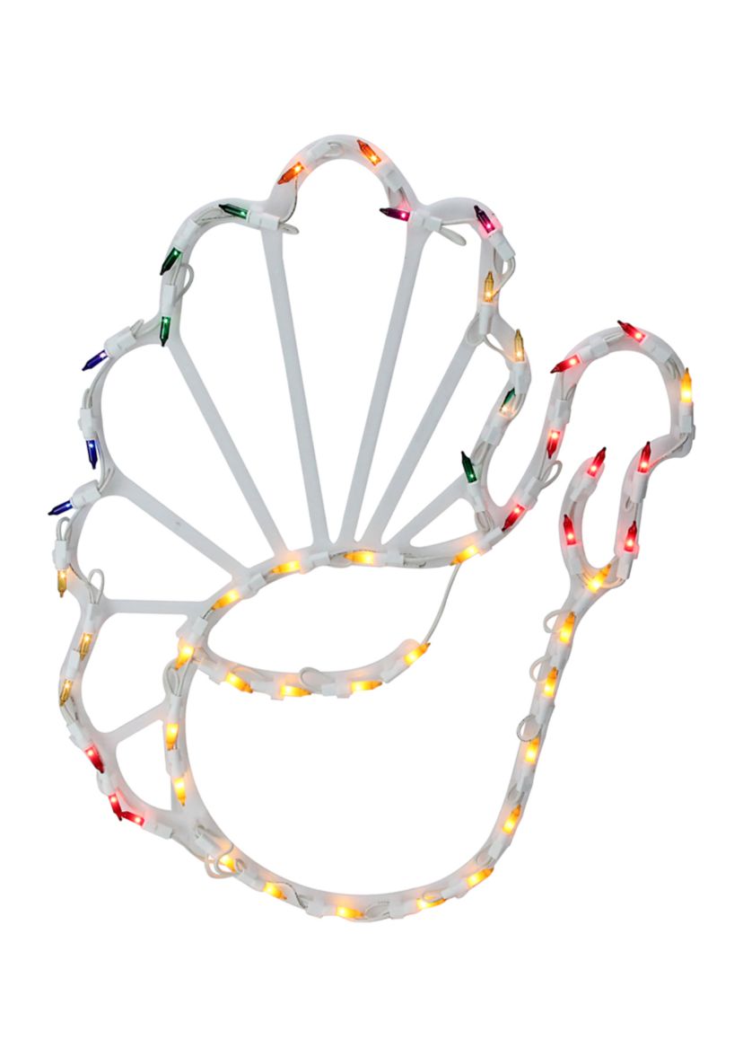 18 inch Lighted Turkey Thanksgiving Window Silhouette Decoration
