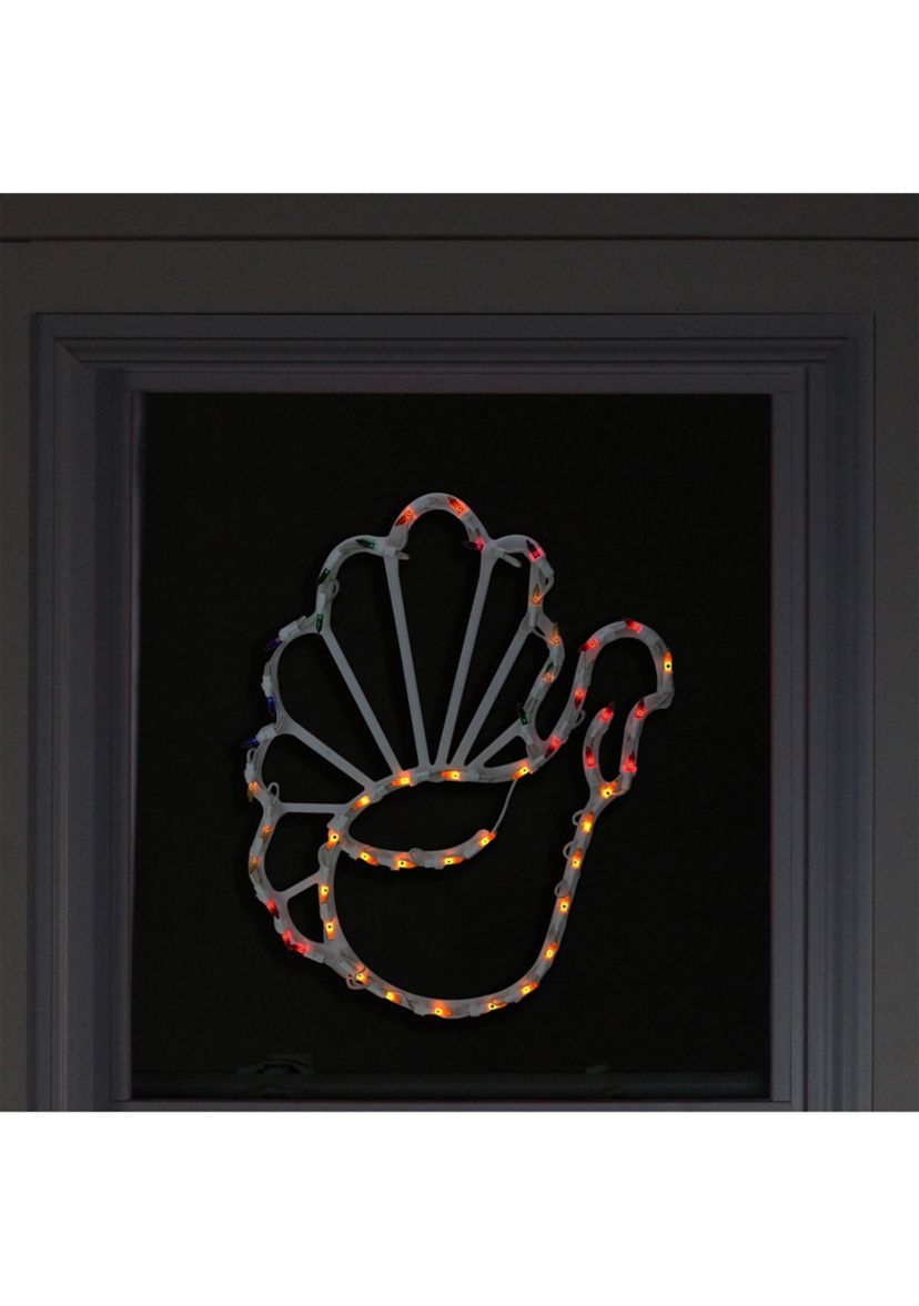 18 inch Lighted Turkey Thanksgiving Window Silhouette Decoration