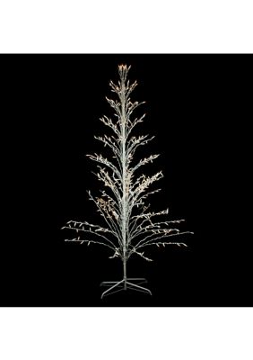 4' White Lighted Christmas Cascade Twig Tree Outdoor Decoration - Clear Lights