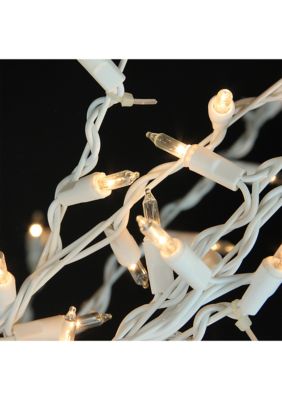 4' White Lighted Christmas Cascade Twig Tree Outdoor Decoration - Clear Lights