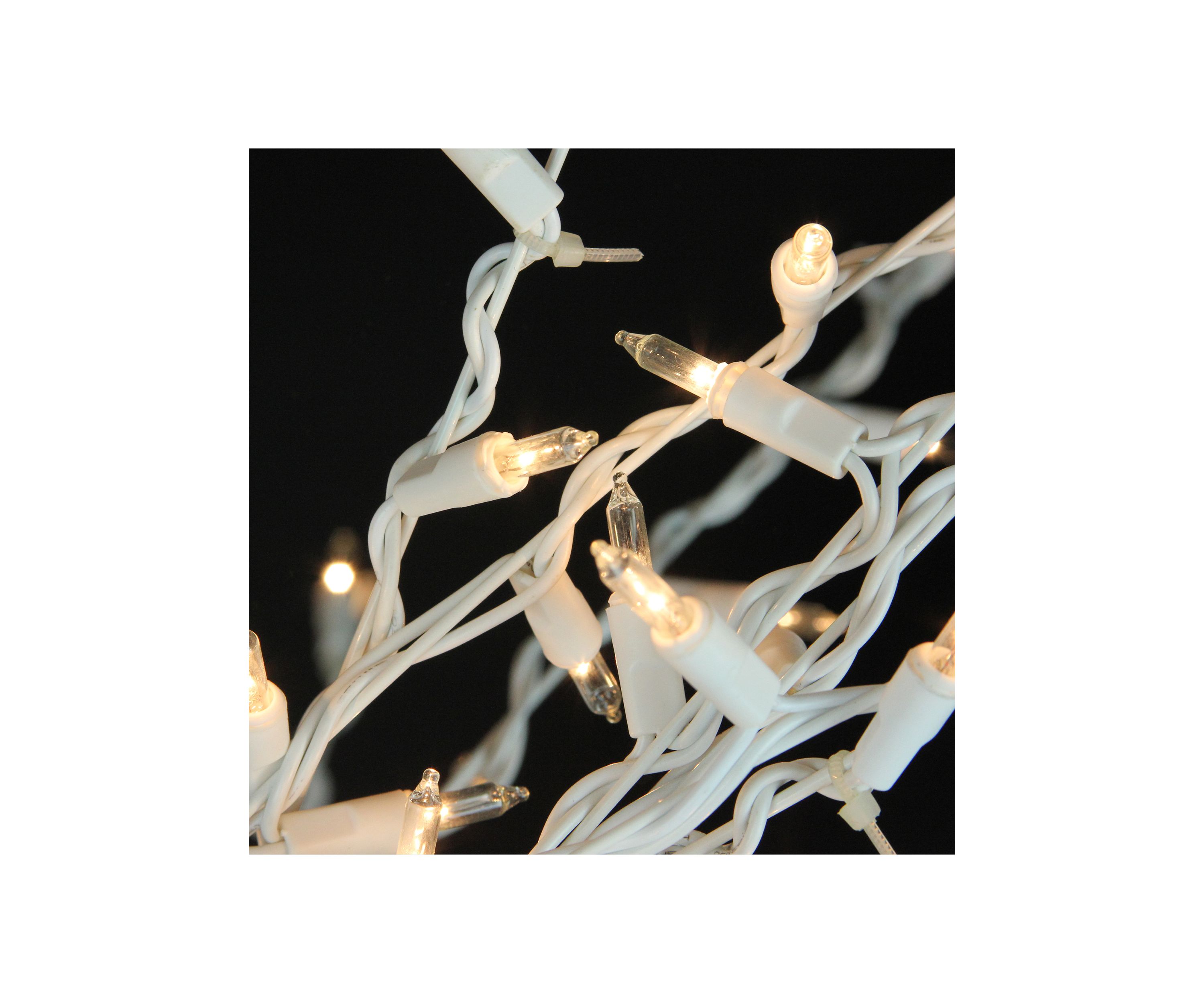 6 White Lighted Christmas Cascade Twig Tree Outdoor Decoration - Clear Lights