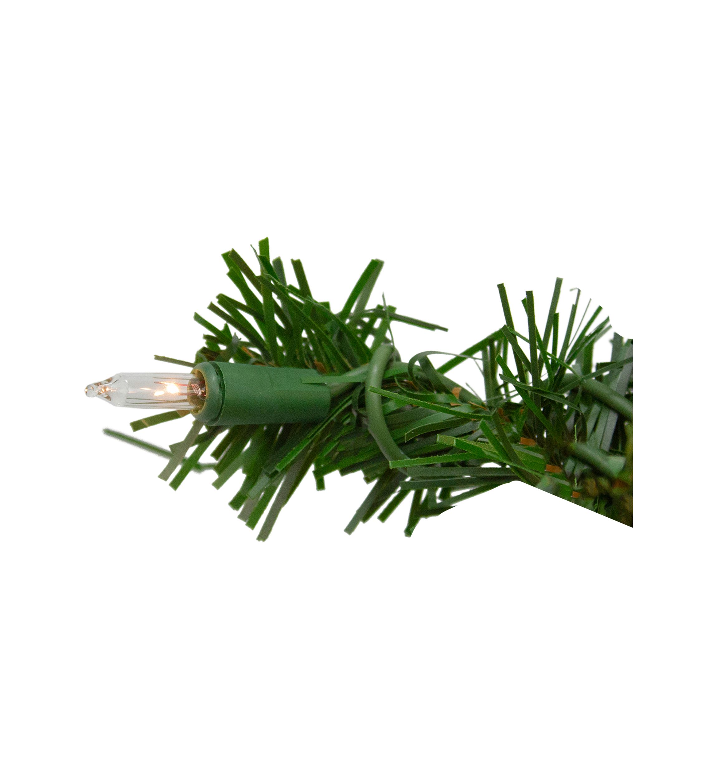 18Inch Deluxe Windsor Pine Artificial Christmas Wreath - Clear Lights