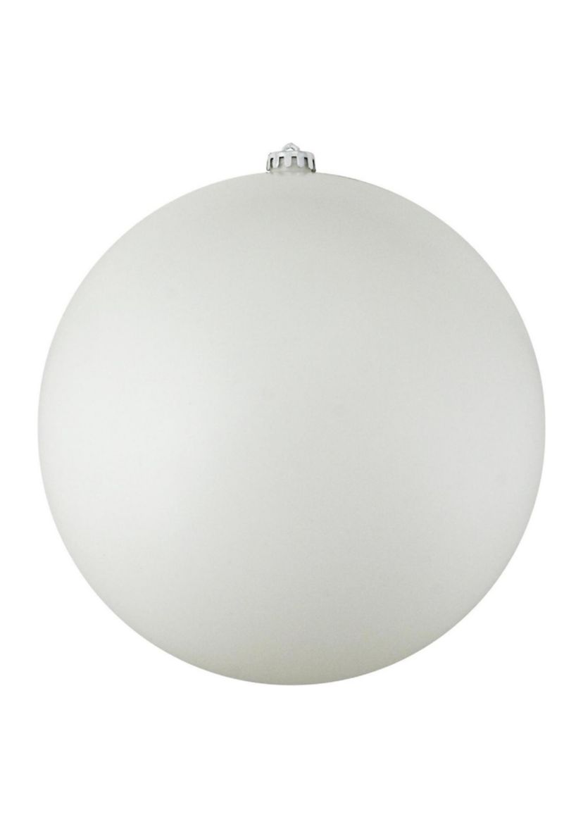 Commercial Matte White Shatterproof Christmas Ball Ornament 8Inch (200mm)