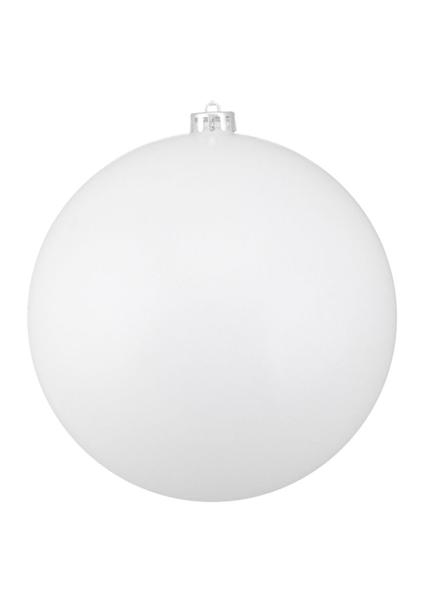 Shiny White Shatterproof Christmas Ball Ornament 8Inch (200mm)