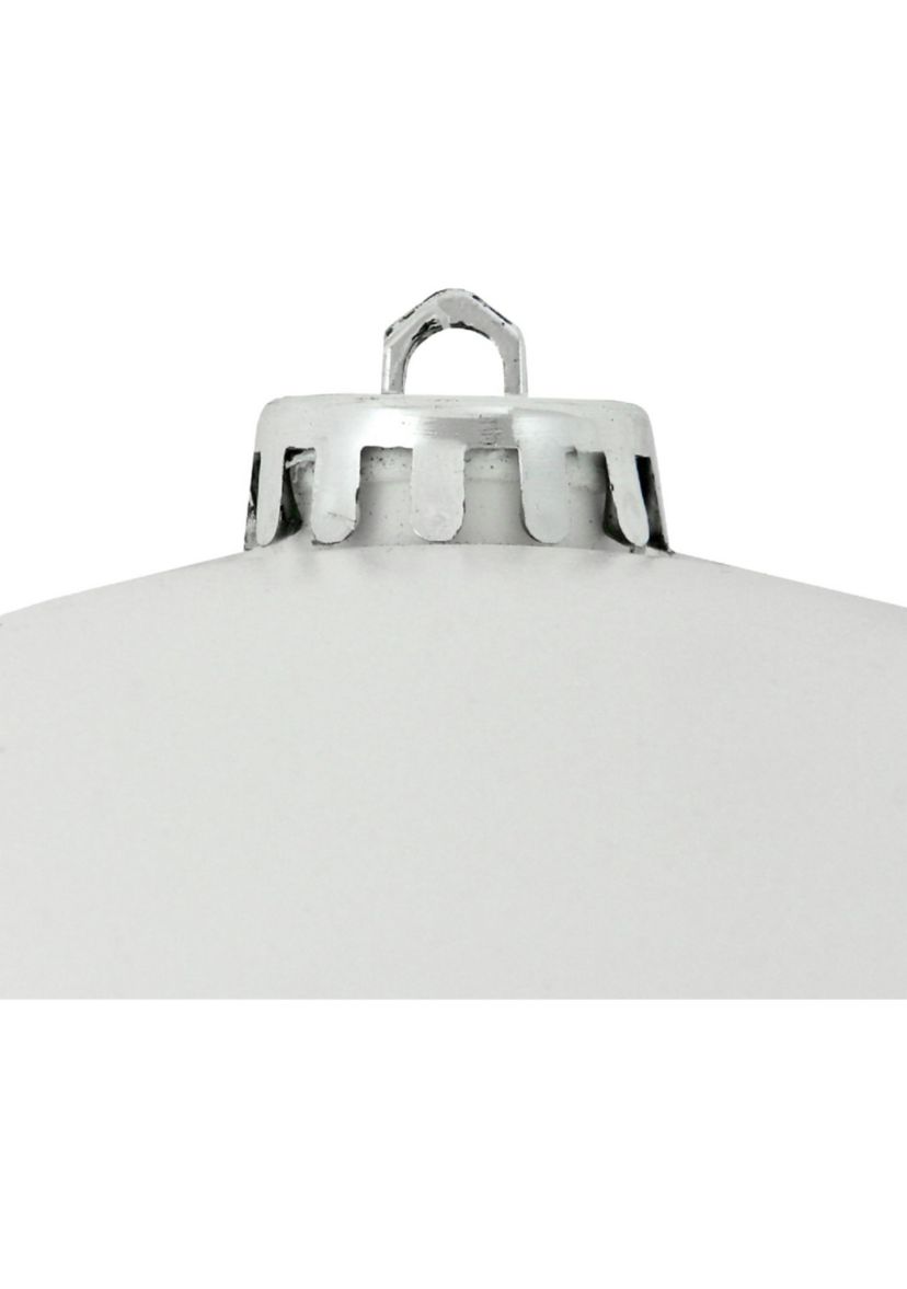 Shiny White Shatterproof Christmas Ball Ornament 8Inch (200mm)