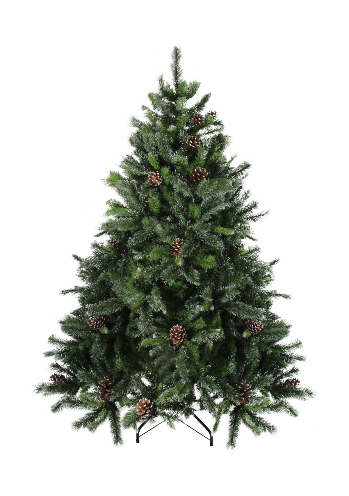 7 Full Snowy Delta Pine with Cones Artificial Christmas Tree - Unlit