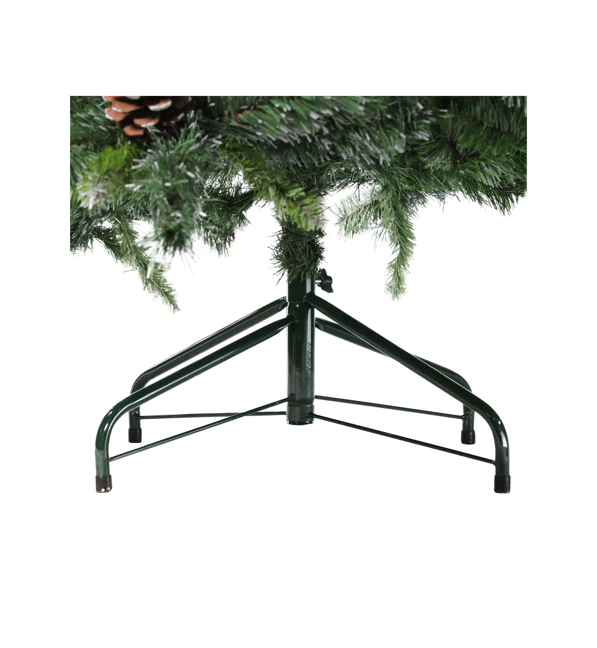 7 Full Snowy Delta Pine with Cones Artificial Christmas Tree - Unlit