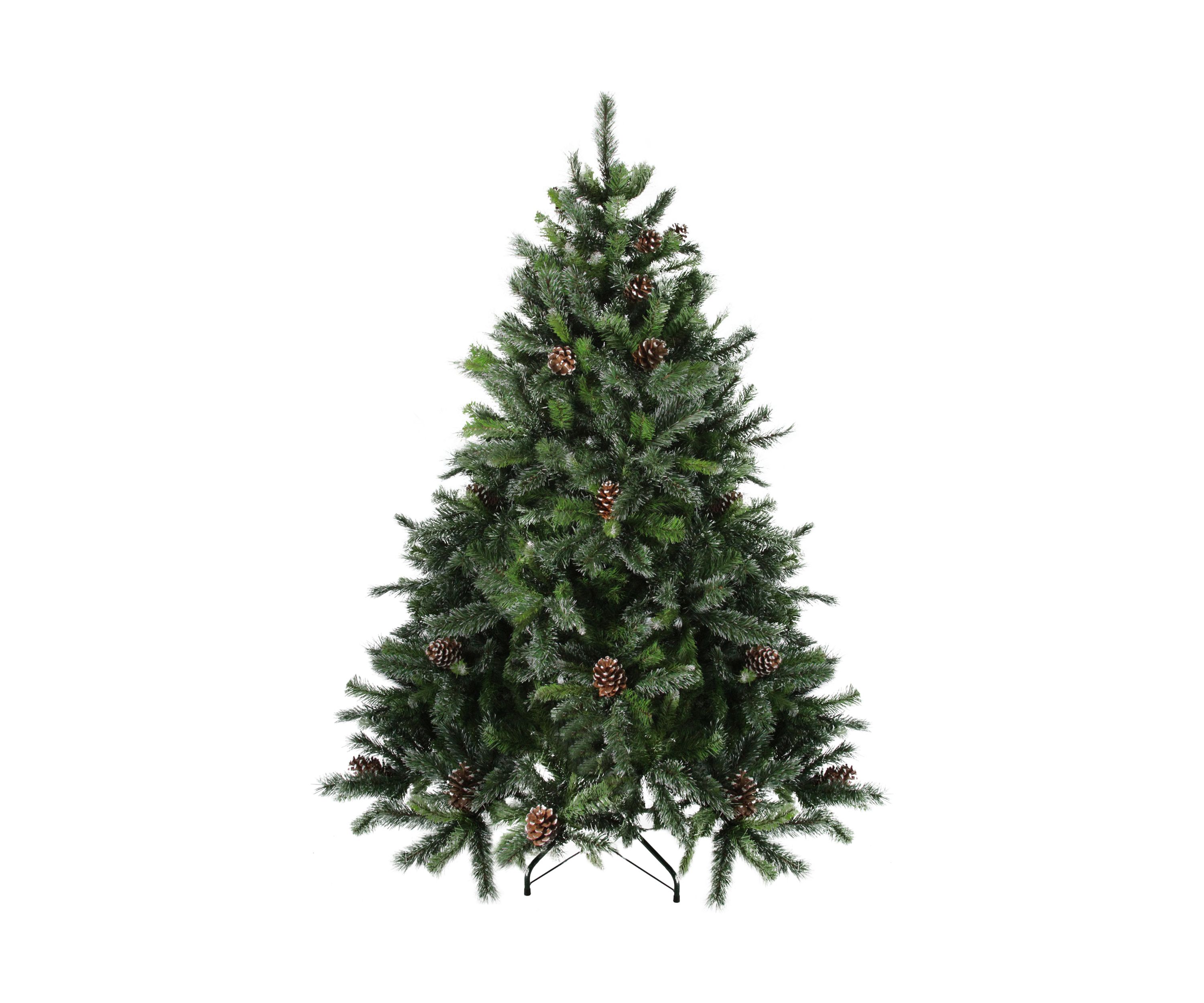 6.5 Full Snowy Delta Pine with Pine Cones Artificial Christmas Tree - Unlit