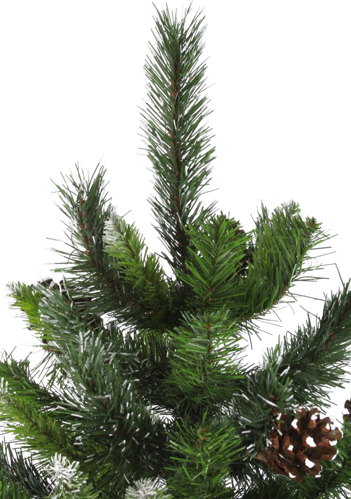 6.5 Full Snowy Delta Pine with Pine Cones Artificial Christmas Tree - Unlit