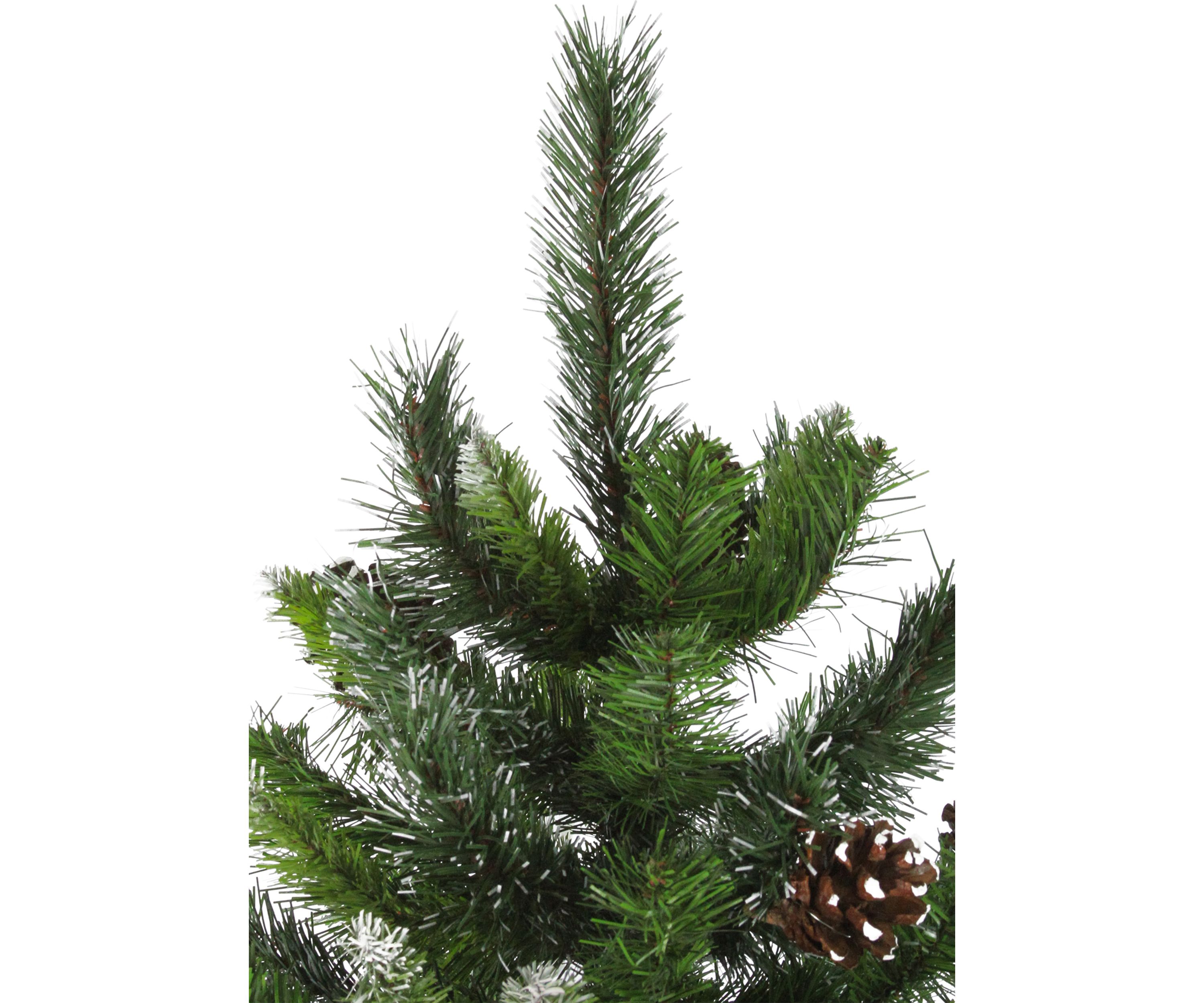 6.5 Full Snowy Delta Pine with Pine Cones Artificial Christmas Tree - Unlit