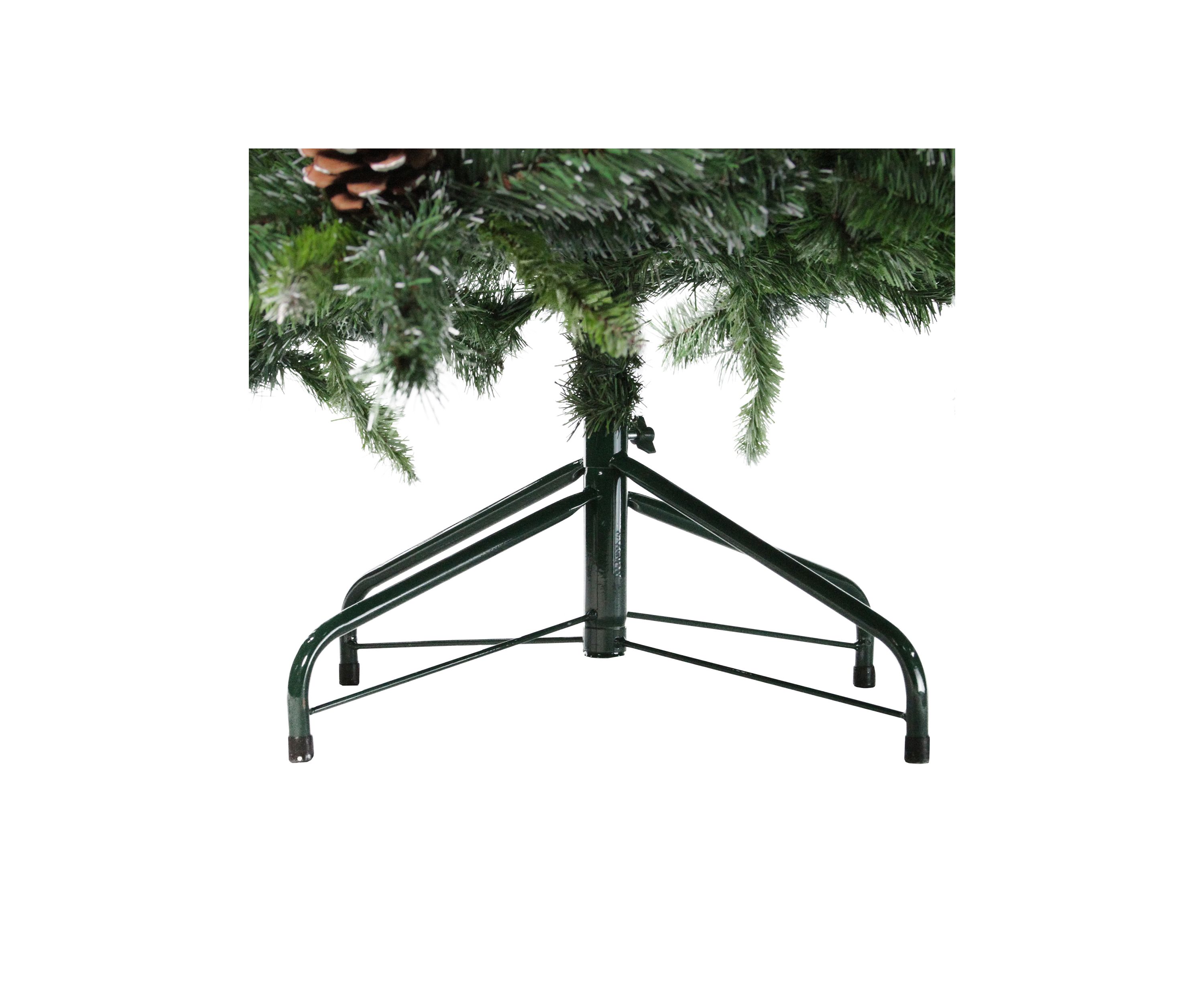6.5 Full Snowy Delta Pine with Pine Cones Artificial Christmas Tree - Unlit