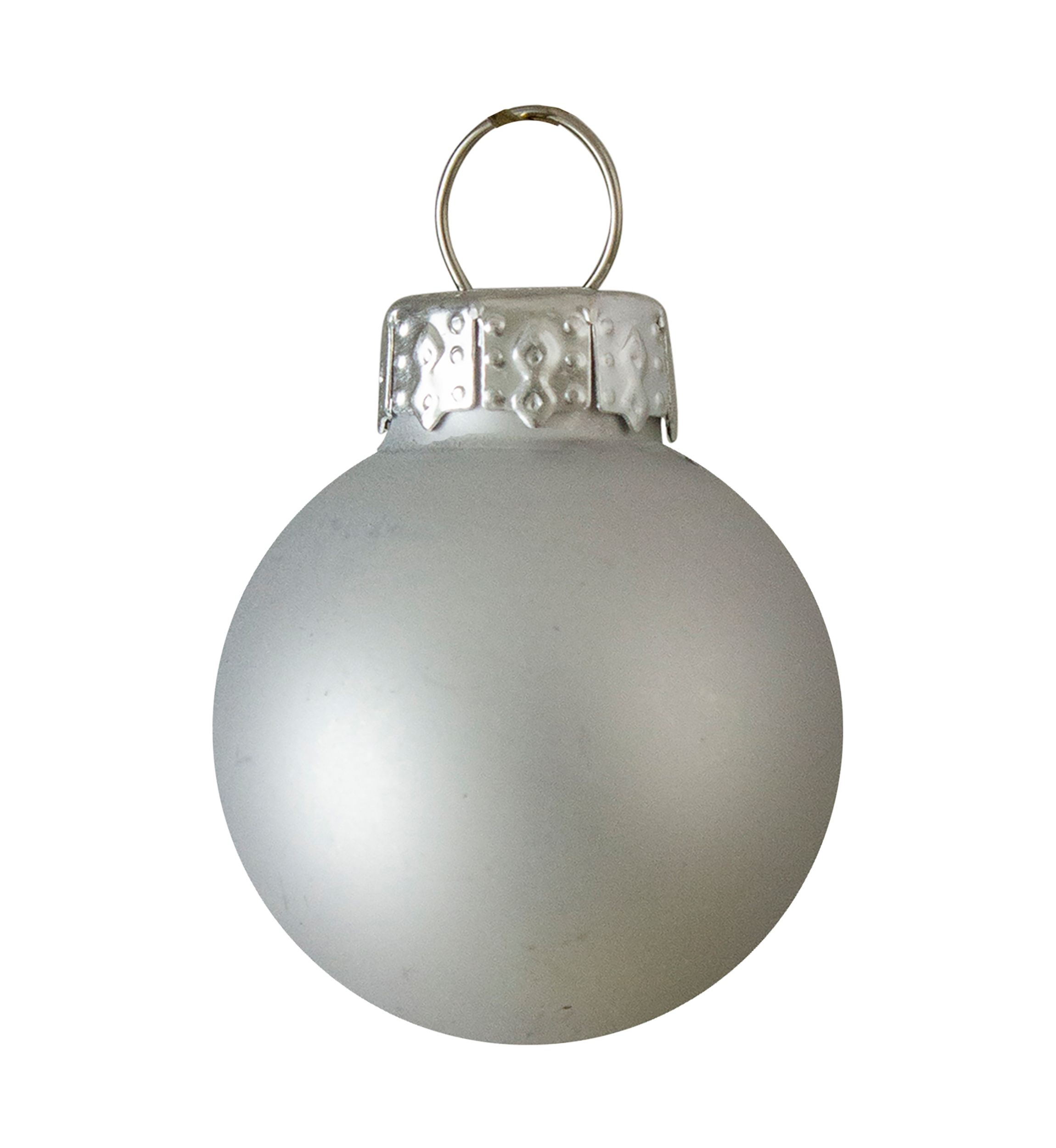 40ct Shiny and Matte Silver Glass Ball Christmas Ornaments 2.5Inch