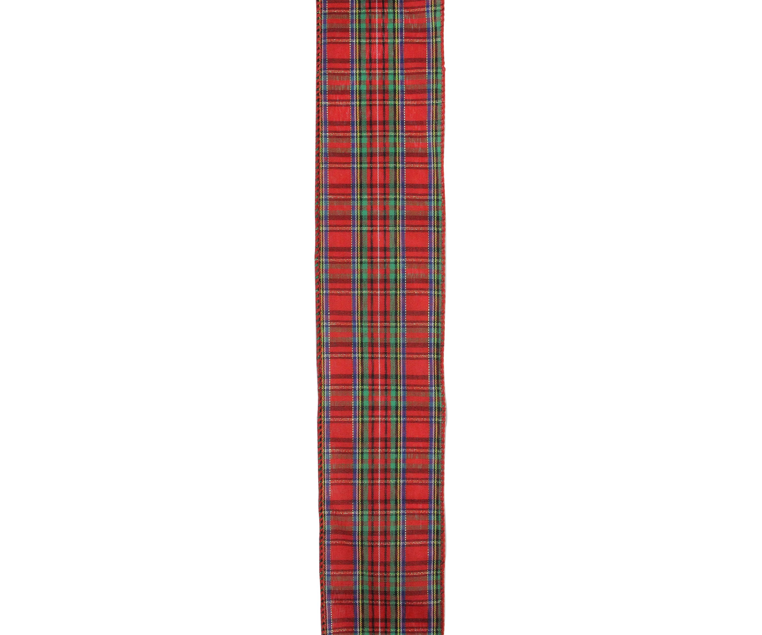 Pack of 12 Red and Green Stripe Wired Christmas Craft Ribbons - 2.5Inch x 120 Yards