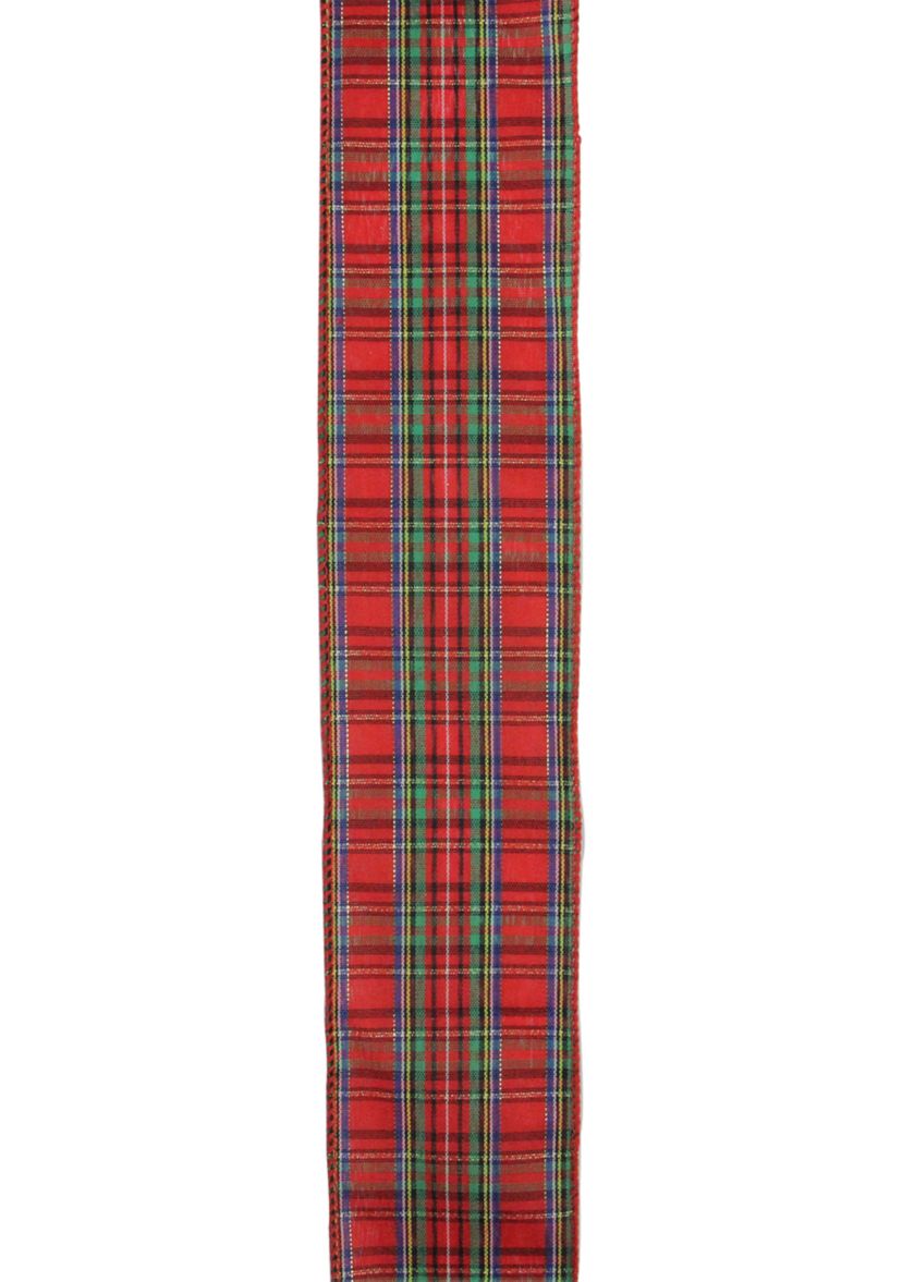 Pack of 12 Red and Green Stripe Wired Christmas Craft Ribbons - 2.5Inch x 120 Yards