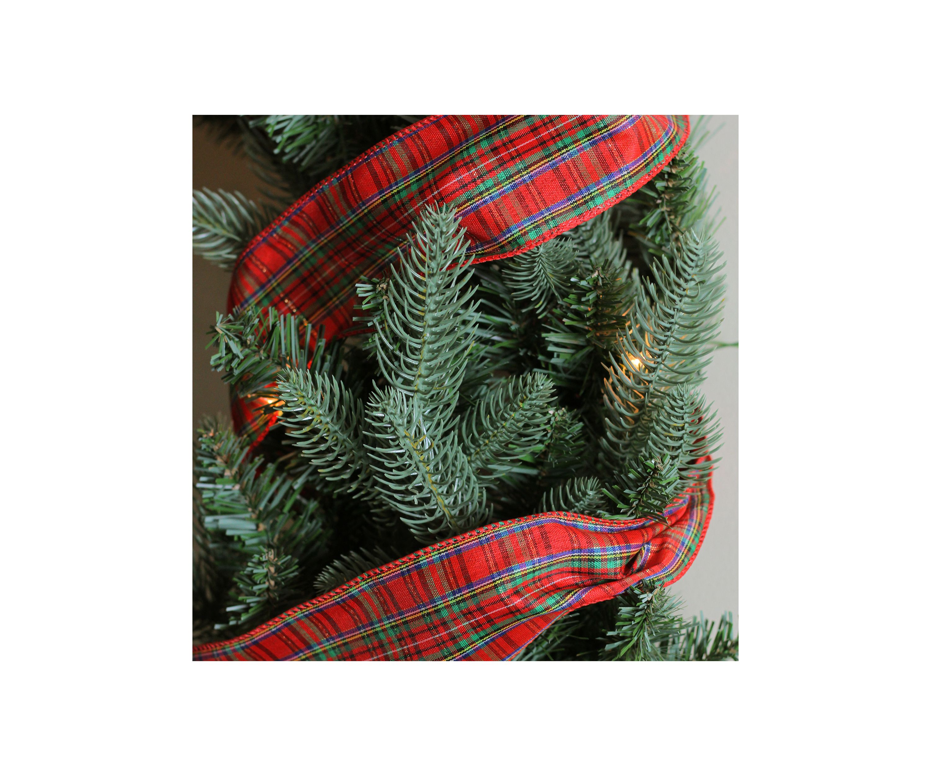 Pack of 12 Red and Green Stripe Wired Christmas Craft Ribbons - 2.5Inch x 120 Yards