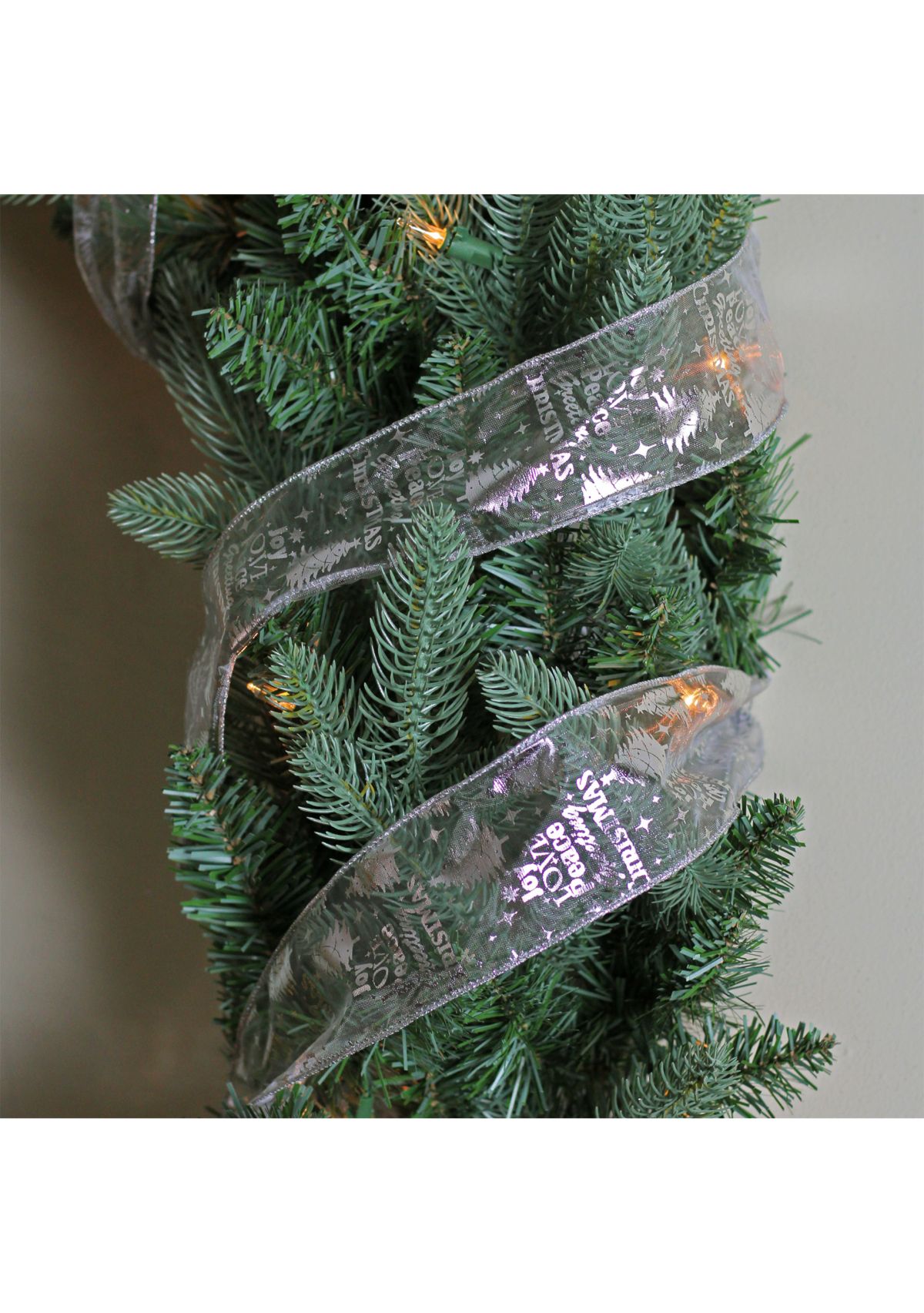 Club Pack of 12 Silver Wired Christmas Words Craft Ribbon Spools 2.5Inch x 120 Yards Total