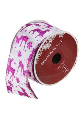 Northlight Club Pack Of 12 Shimmering Silver Diamond Wired Christmas Craft  Ribbon Spools - 2.5 X 120 Yards : Target
