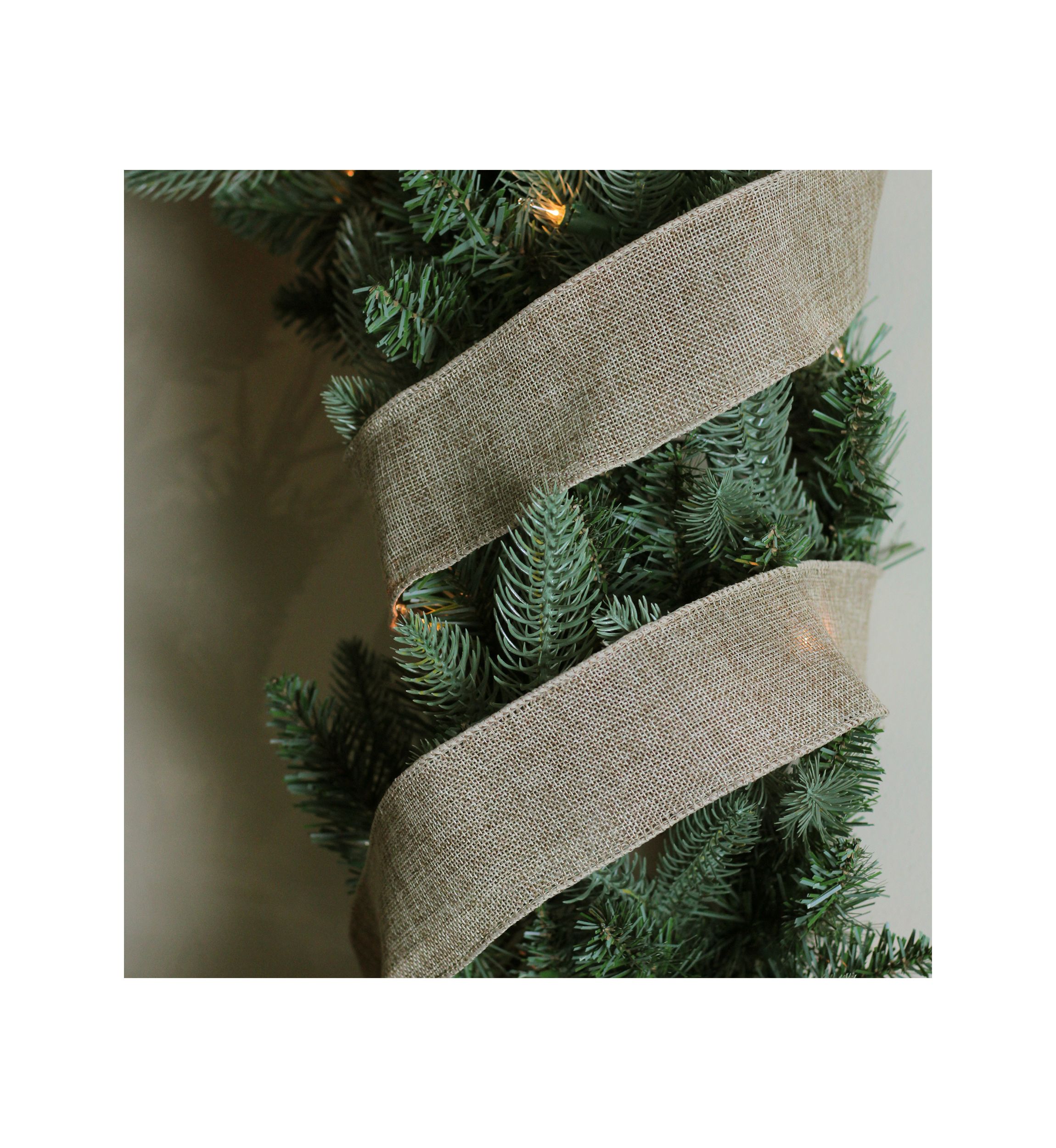 Pack of 12 Brown Christmas Wired Craft Ribbons - 2.5Inch x 120 Yards