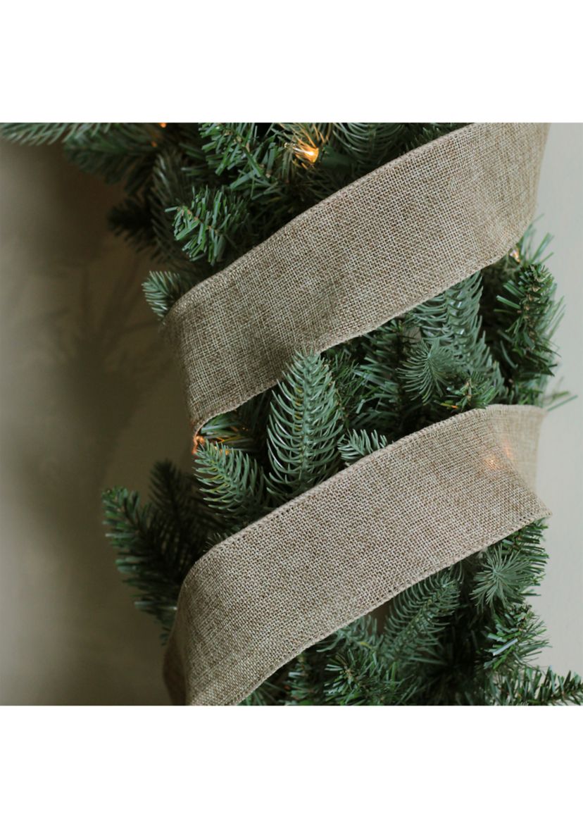 Pack of 12 Brown Christmas Wired Craft Ribbons - 2.5Inch x 120 Yards