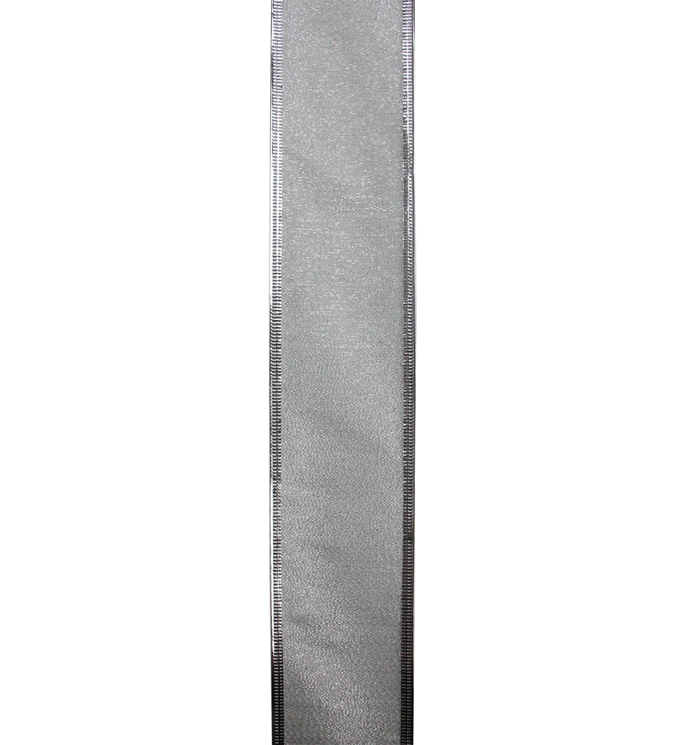Pack of 12 Gray and Silver Wired Christmas Craft Ribbons 2.5Inch x 120 Yards