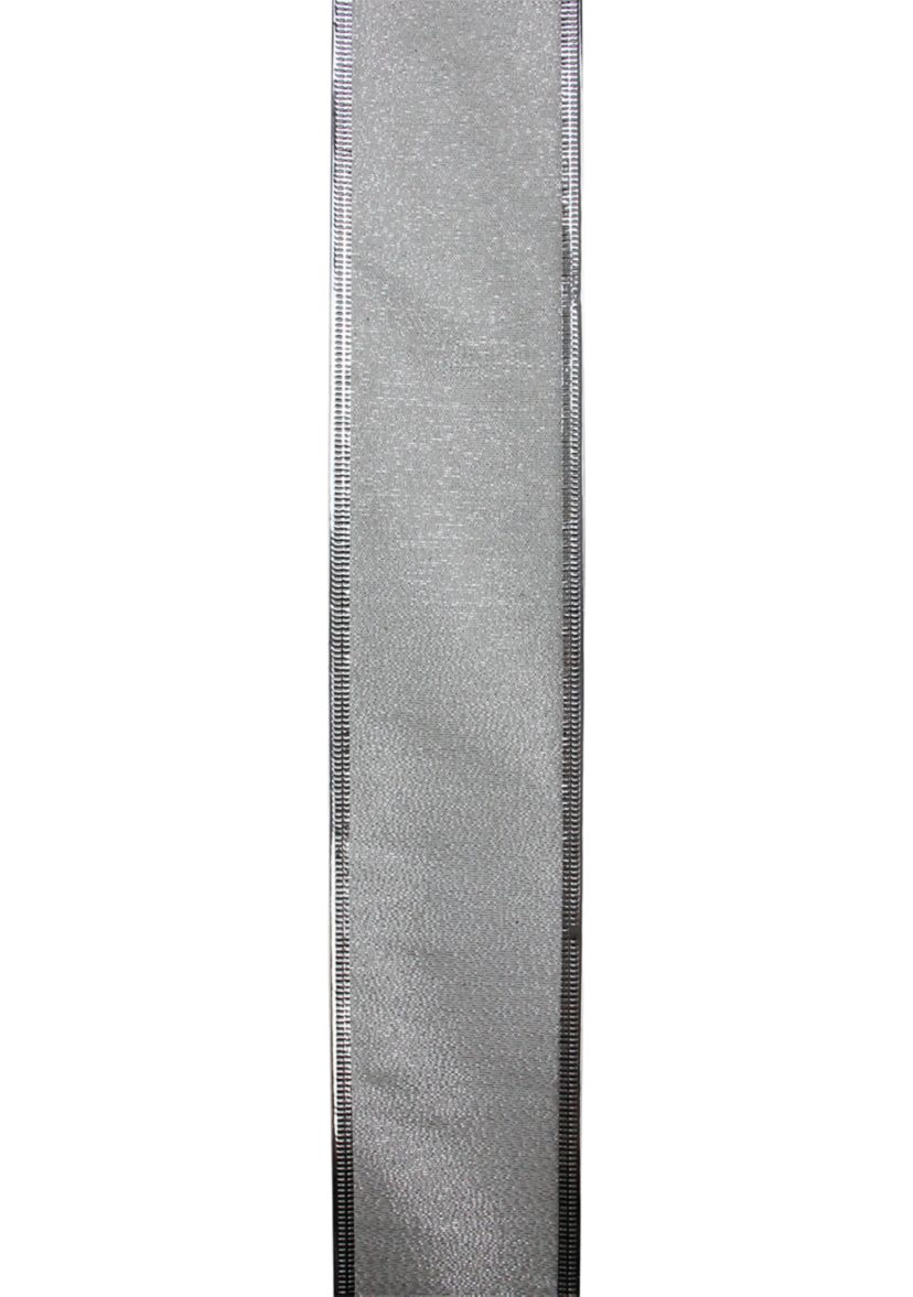 Pack of 12 Gray and Silver Wired Christmas Craft Ribbons 2.5Inch x 120 Yards