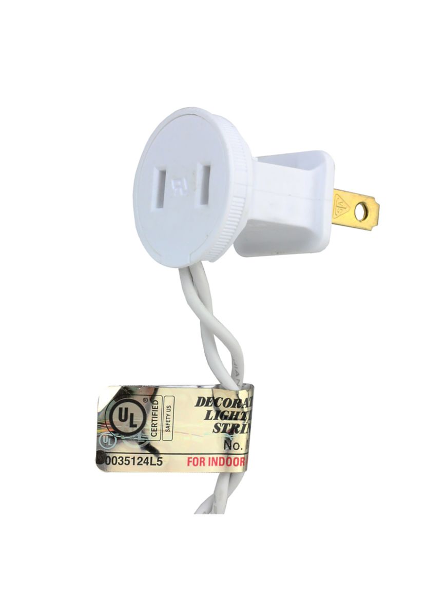 100-Count Warm White LED Wide Angle Christmas Lights - 33 ft White Wire