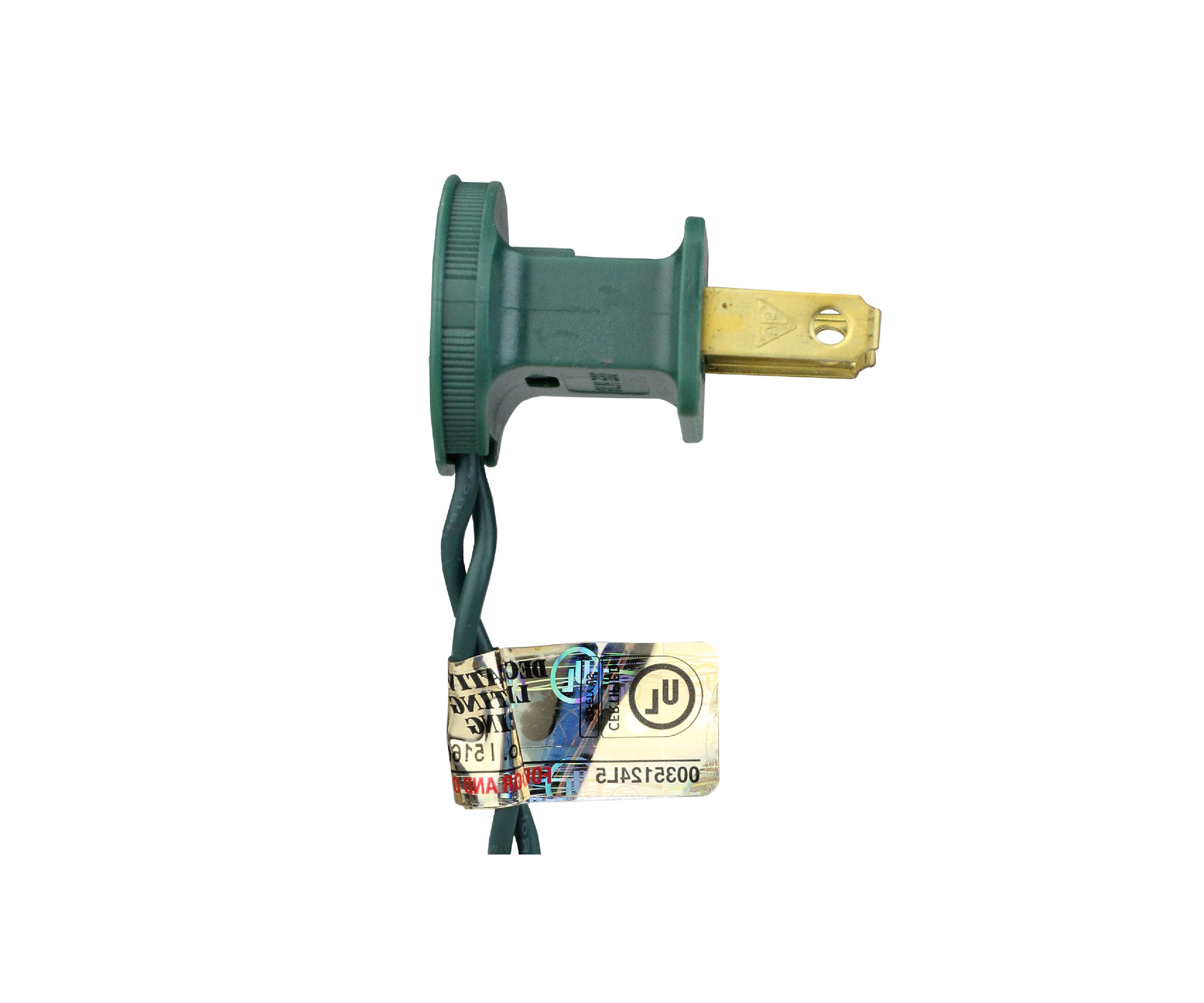 25 Pure White LED C7 Mini Christmas Lights - 16 ft Green Wire