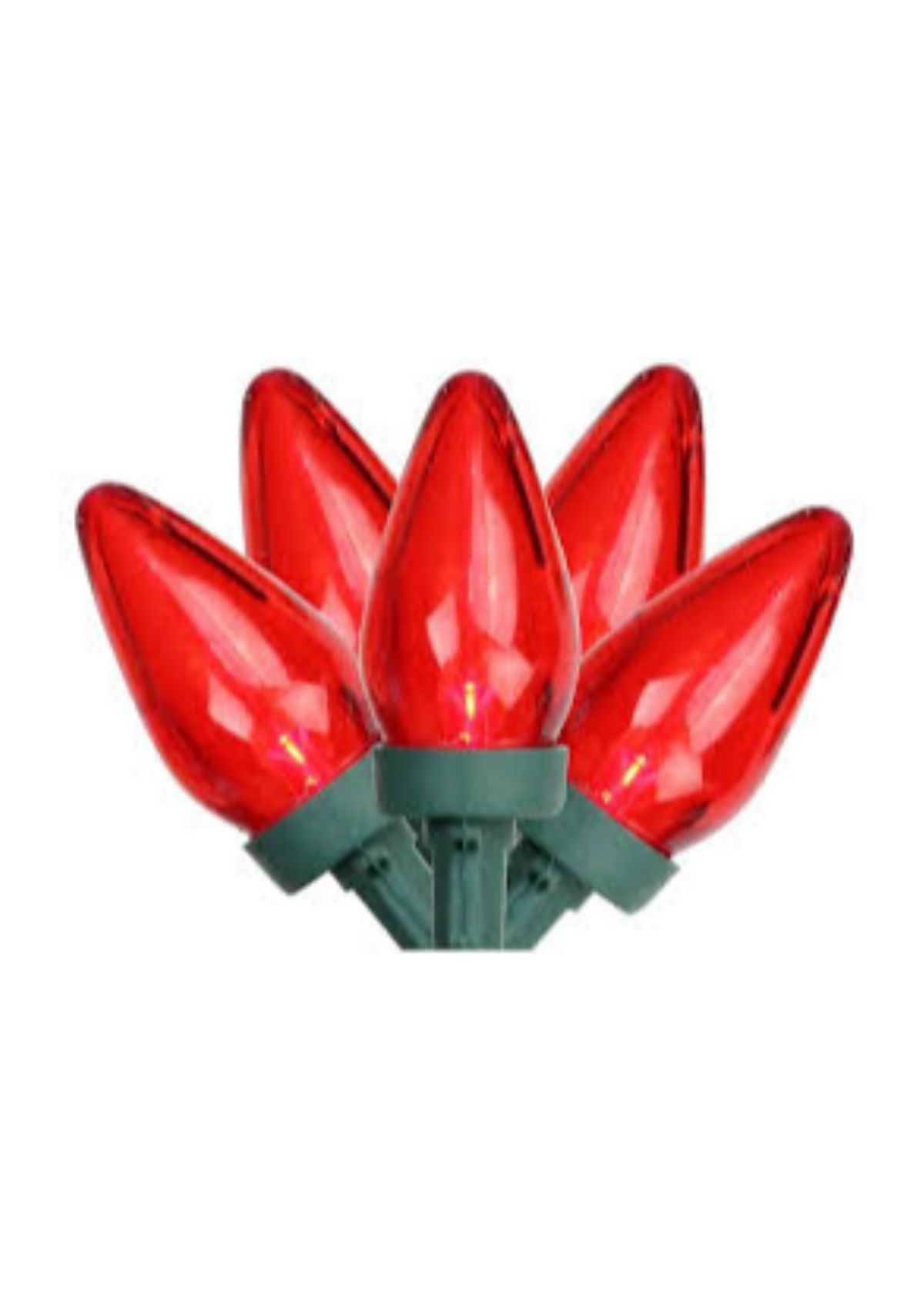 25-Count Red LED C7 Christmas Lights Set  16 ft Green Wire