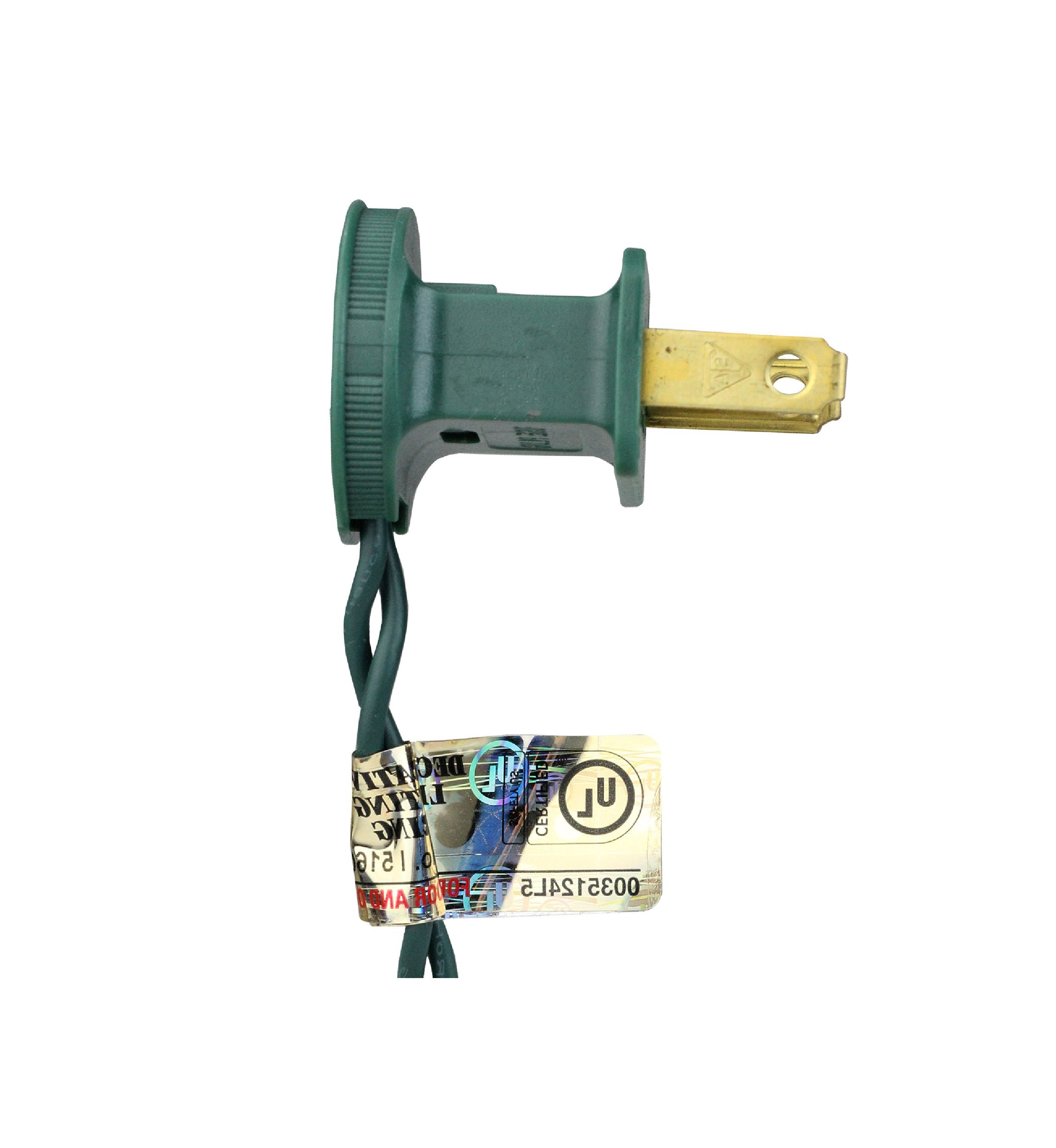 25 Warm White LED C9 Christmas Lights - 16 ft Green Wire