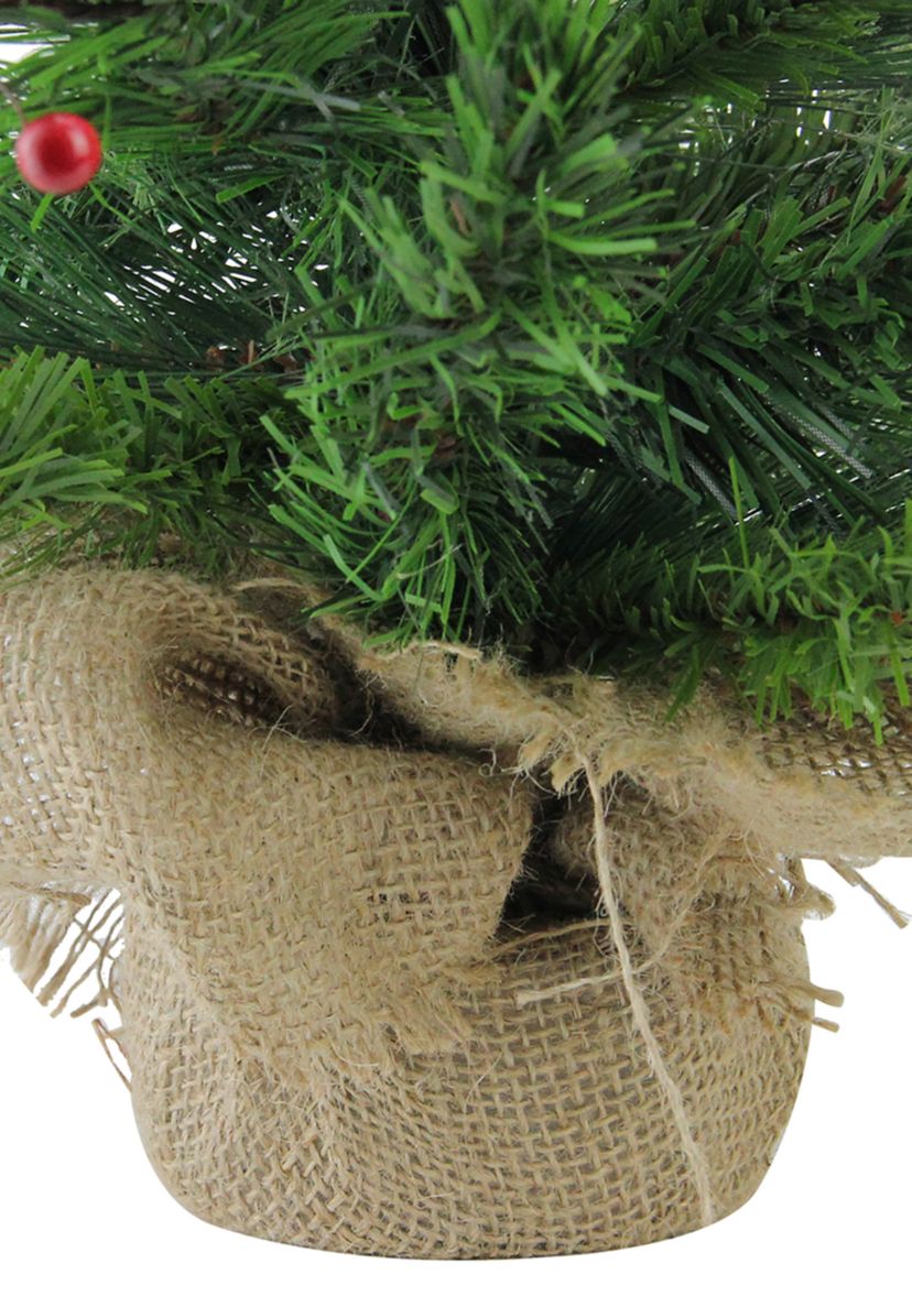 24Inch Mixed Cashmere Berry Pine Medium Artificial Christmas Tree - Unlit