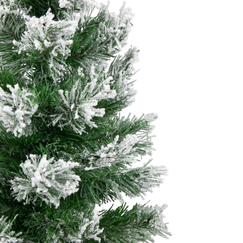 22" Flocked Pine Full Artificial Christmas Tree in Burlap Base - Unlit