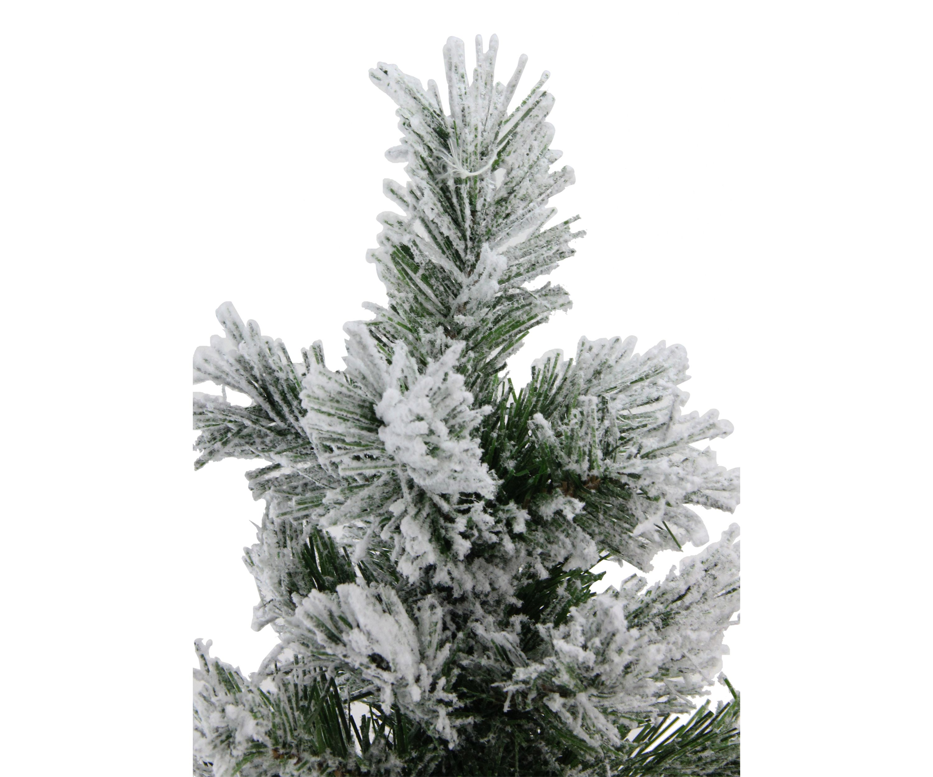 18Inch Flocked Pine Medium Artificial Christmas Tree in Burlap Base - Unlit