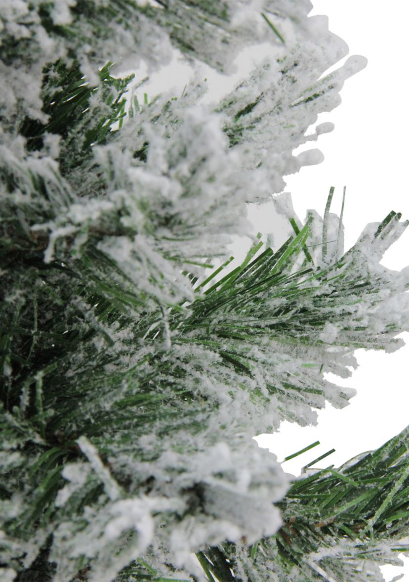 18Inch Flocked Pine Medium Artificial Christmas Tree in Burlap Base - Unlit