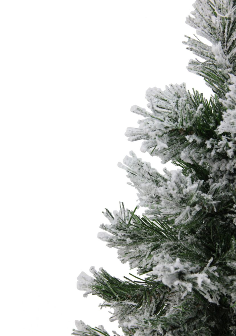 18Inch Flocked Pine Medium Artificial Christmas Tree in Burlap Base - Unlit
