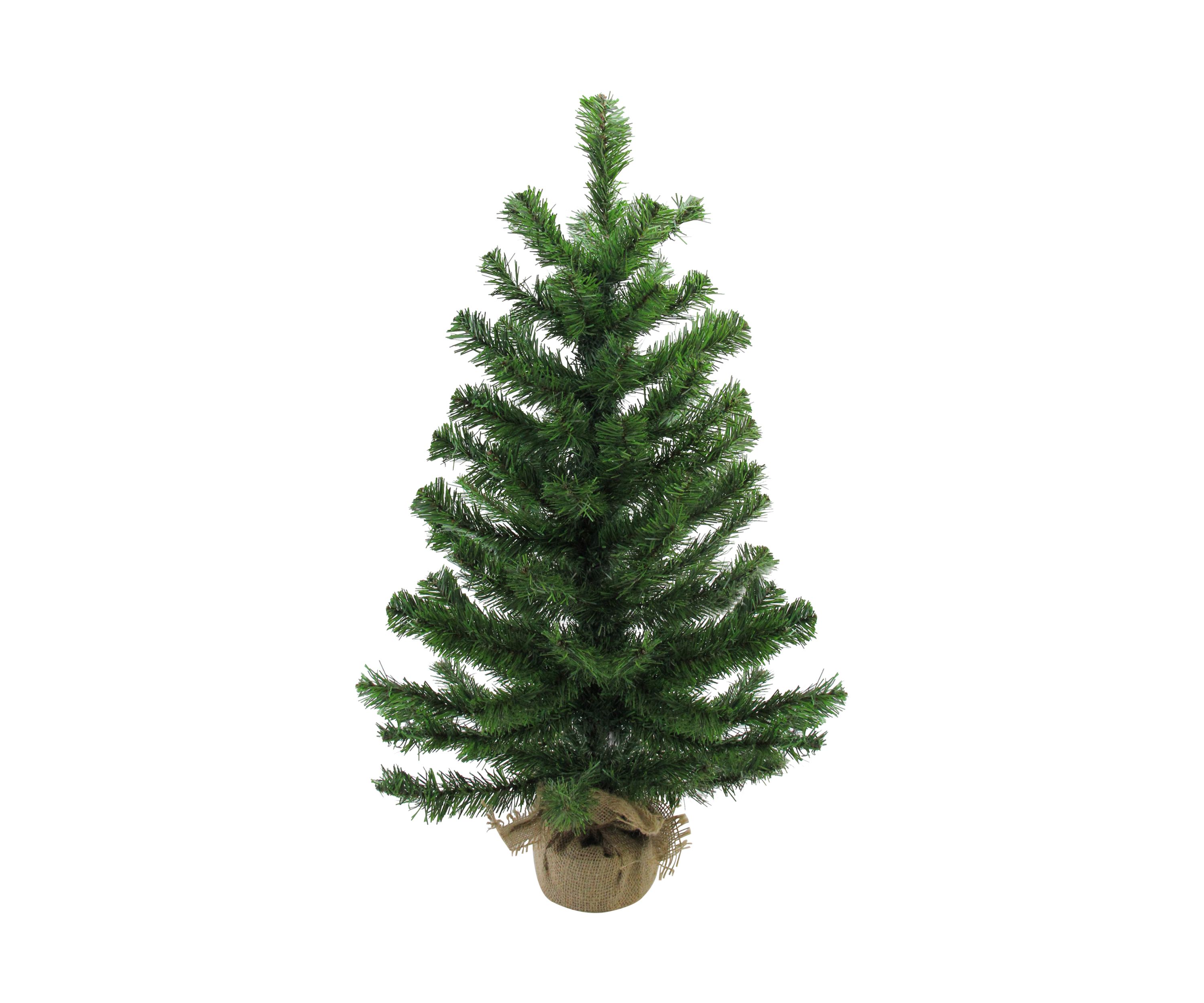 28Inch Balsam Pine Medium Artificial Christmas Tree in Burlap Base - Unlit