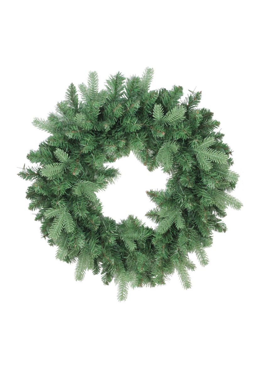 24Inch Mixed Eden Pine Artificial Christmas Wreath - Unlit