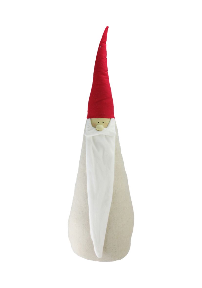 23.5" Red and White Santa Gnome Christmas Tabletop Décor