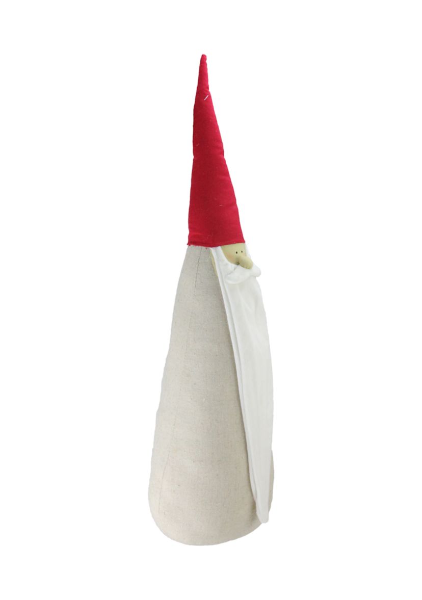23.5" Red and White Santa Gnome Christmas Tabletop Décor