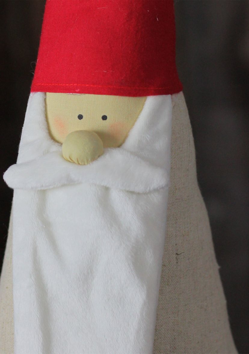 23.5" Red and White Santa Gnome Christmas Tabletop Décor